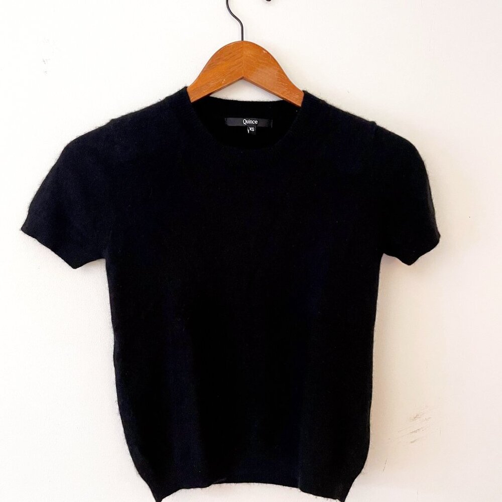 Quince Black Short Sleeve Tee